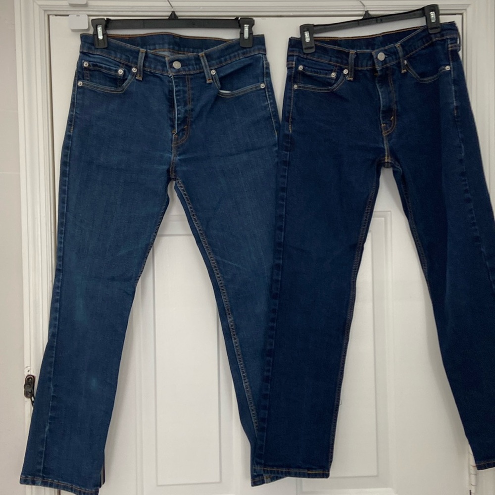 Two pairs of men’s Levi’s 511 size 33 waist 30 long